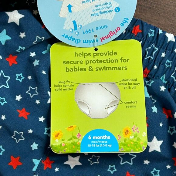 NEW i play Green Sprouts Boys 6 Months Swim Diaper Shorts 4th of July Summer - Picture 9 of 12